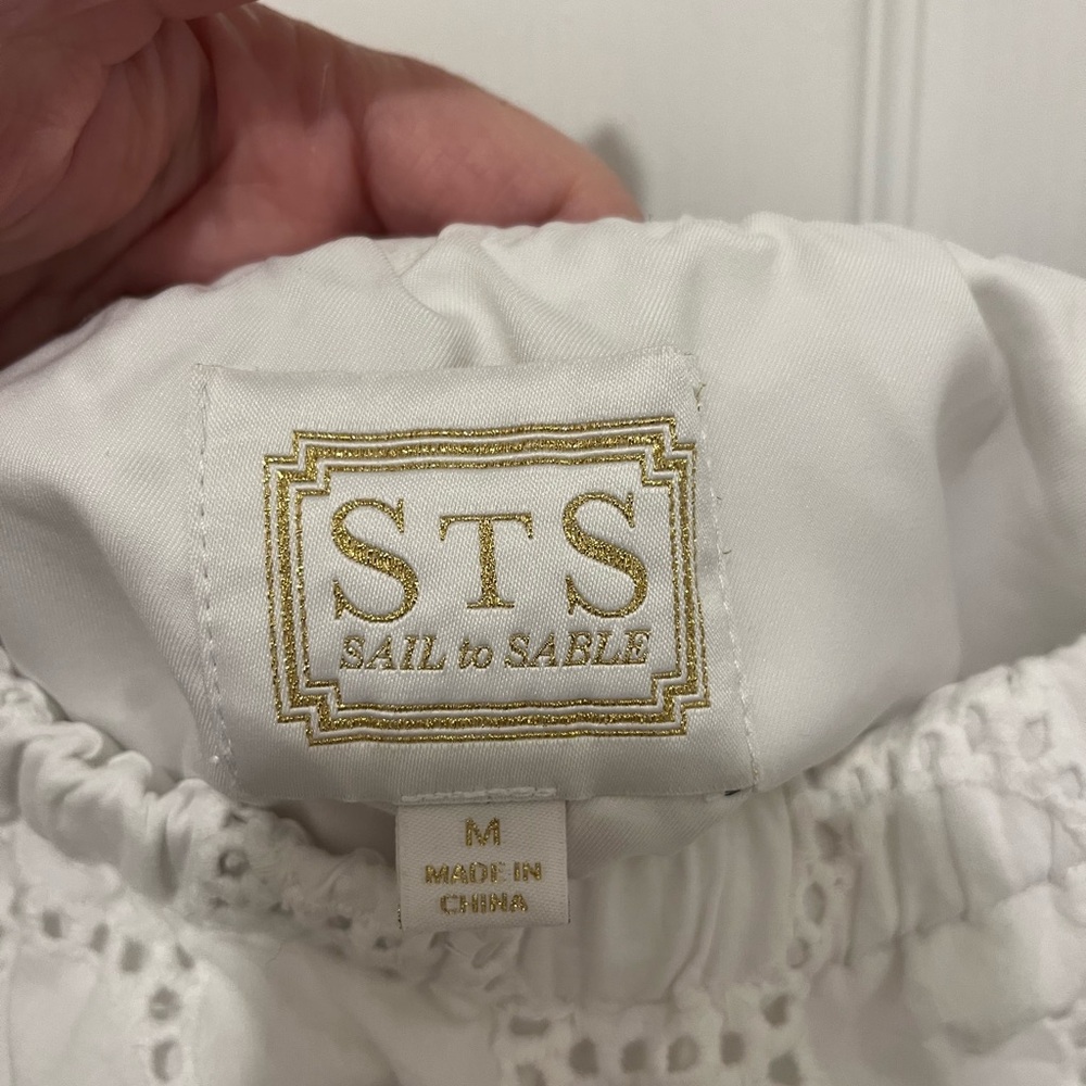 SAIL TO SABLE Dot Eyelet Dress Size M - Picture 7 of 11